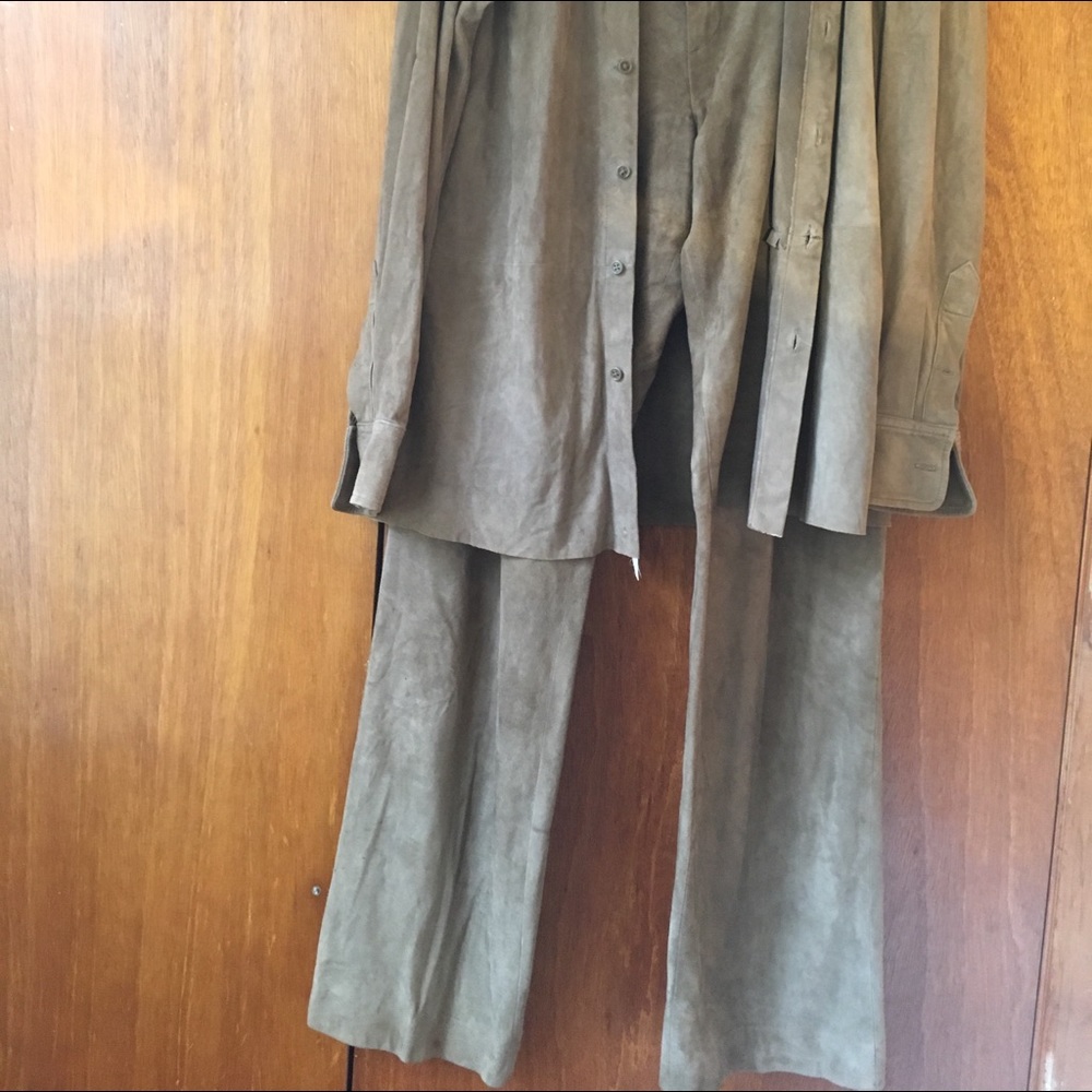 100% Ralph Lauren Collection classic suede pants